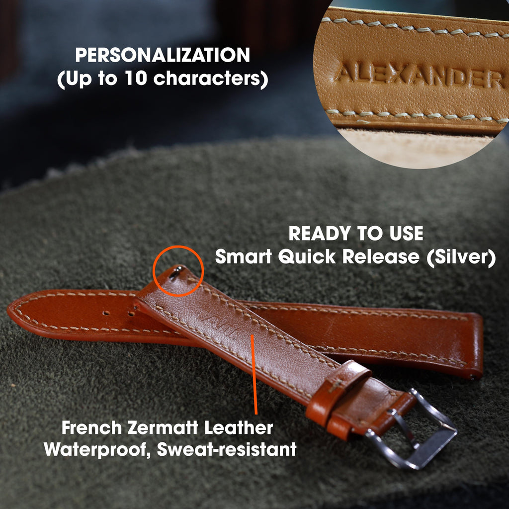 ivory alligator leather watch strap – photo 6