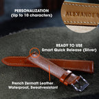 ivory alligator leather watch strap – photo 6