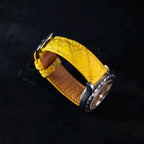 yellow alligator leather watch strap – photo 6