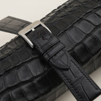 black & pearl white alligator leather watch strap – photo 6