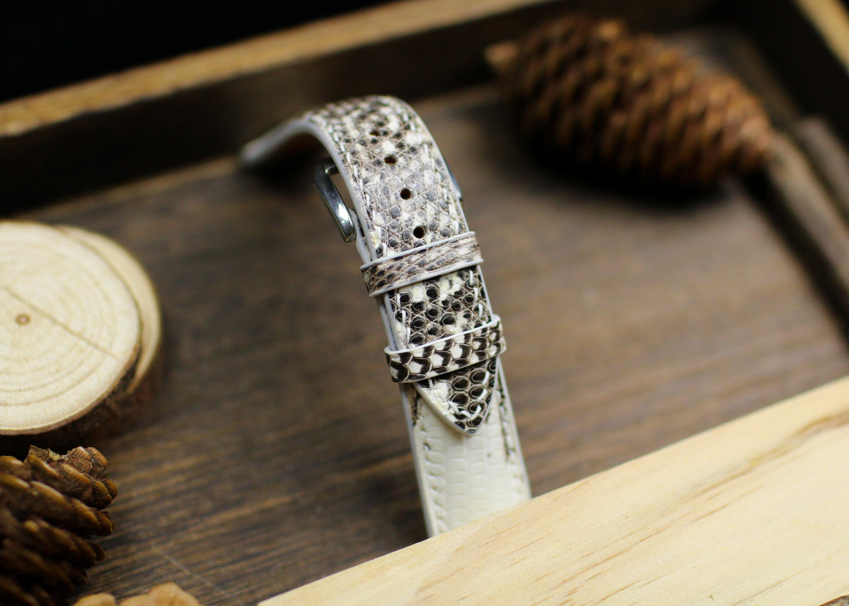 Himalayan White lizard leather watch strap – photo 4