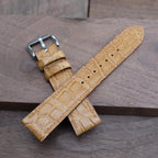 brown gold alligator leather watch strap – photo 6