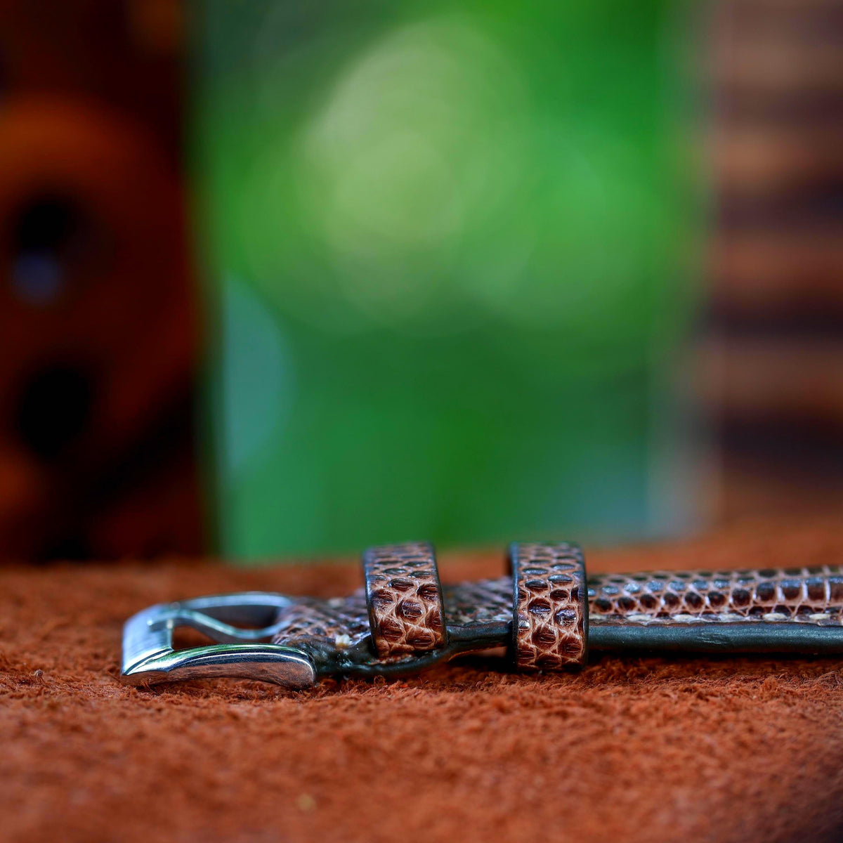 brown lizard leather watch strap – photo 6