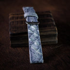 patina blue grey alligator leather watch strap – photo 6