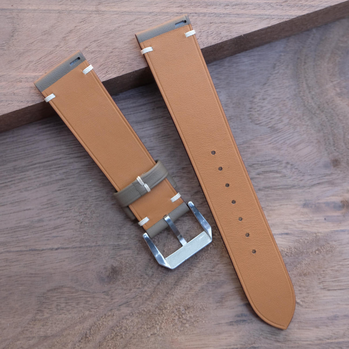 taupe swift leather watch strap – photo 6