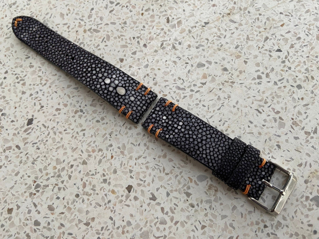 violet black stingray leather watch strap – photo 6