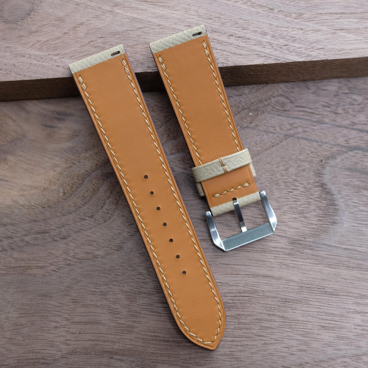 beige epsom leather watch strap – photo 6