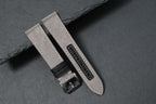grey canvas leather watch strap – photo 2