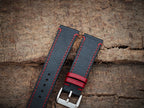 black & red vachetta leather watch strap – photo 6
