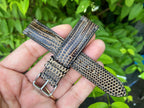 gray & black lizard leather watch strap – photo 6
