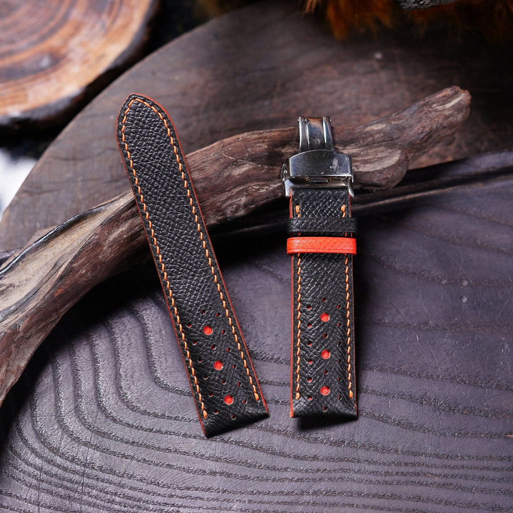 black & red epsom leather watch strap – photo 5