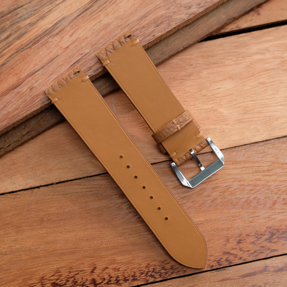 brown togo leather watch strap – photo 6