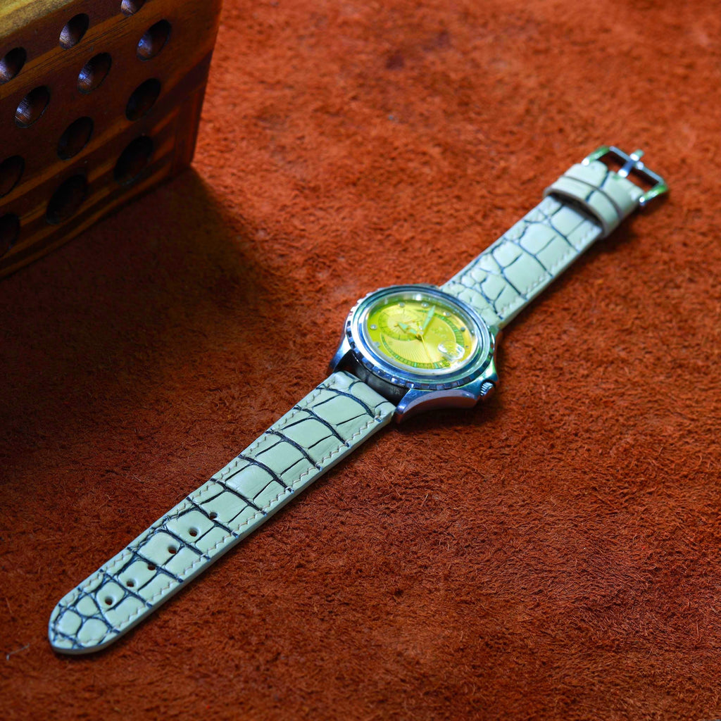 white alligator leather watch strap – photo 6