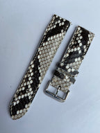 black gray python leather watch strap – photo 6
