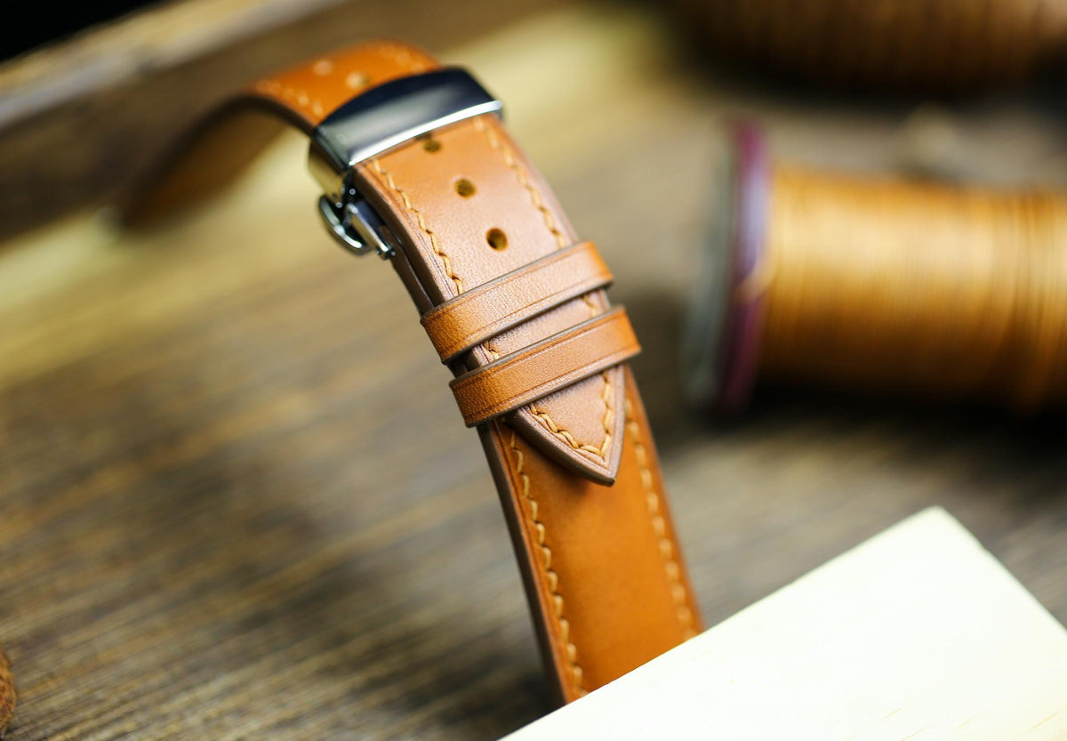 light brown maya leather watch strap – photo 4