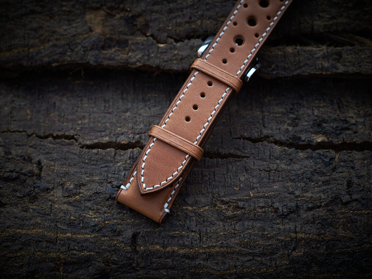 tan brown vachetta leather watch strap – photo 6