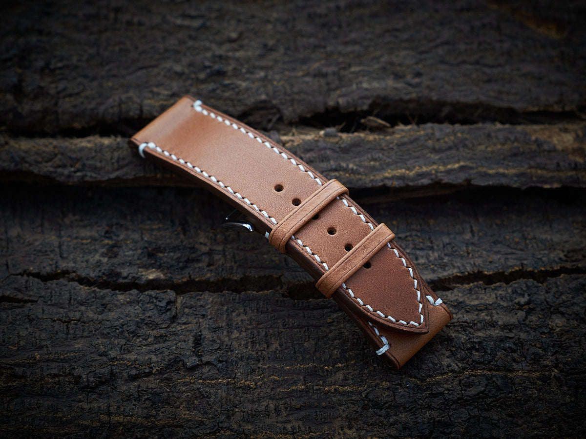 tan brown vachetta leather watch strap – photo 6