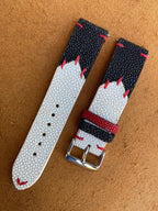 black & white stingray leather watch strap – photo 6