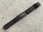 violet black stingray leather watch strap – photo 7
