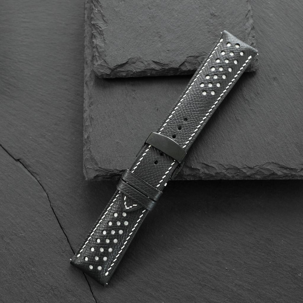 black epsom leather watch strap – photo 3