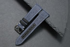 blue gray canvas leather watch strap – photo 3