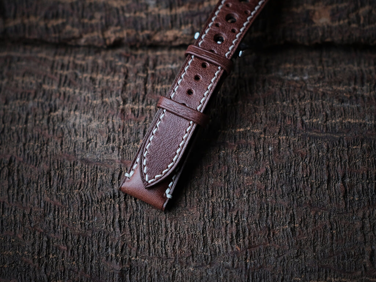 brown vachetta leather watch strap – photo 7