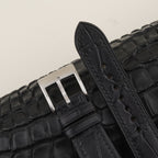 black & pearl white alligator leather watch strap – photo 7