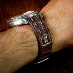 brown alligator leather watch strap – photo 7