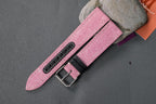 pink canvas leather watch strap – photo 7