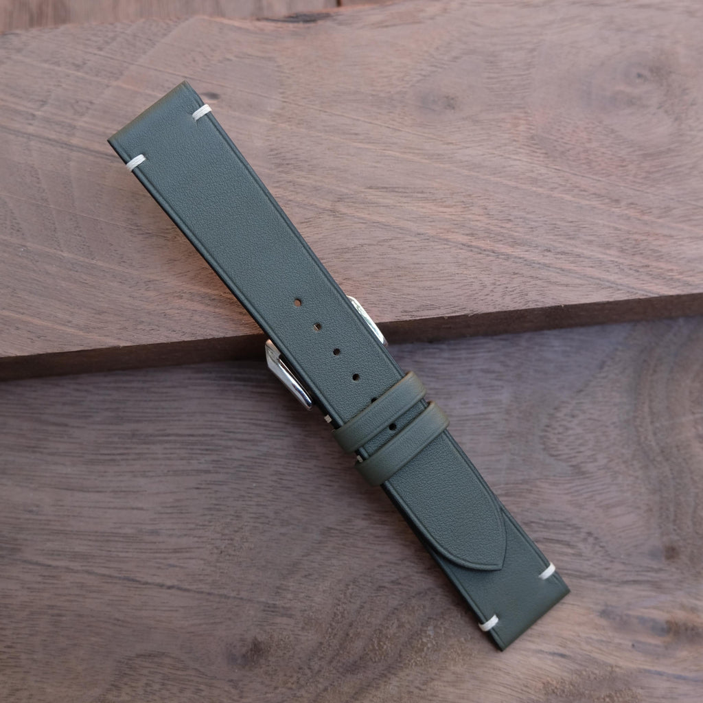 olive swift leather watch strap – photo 7