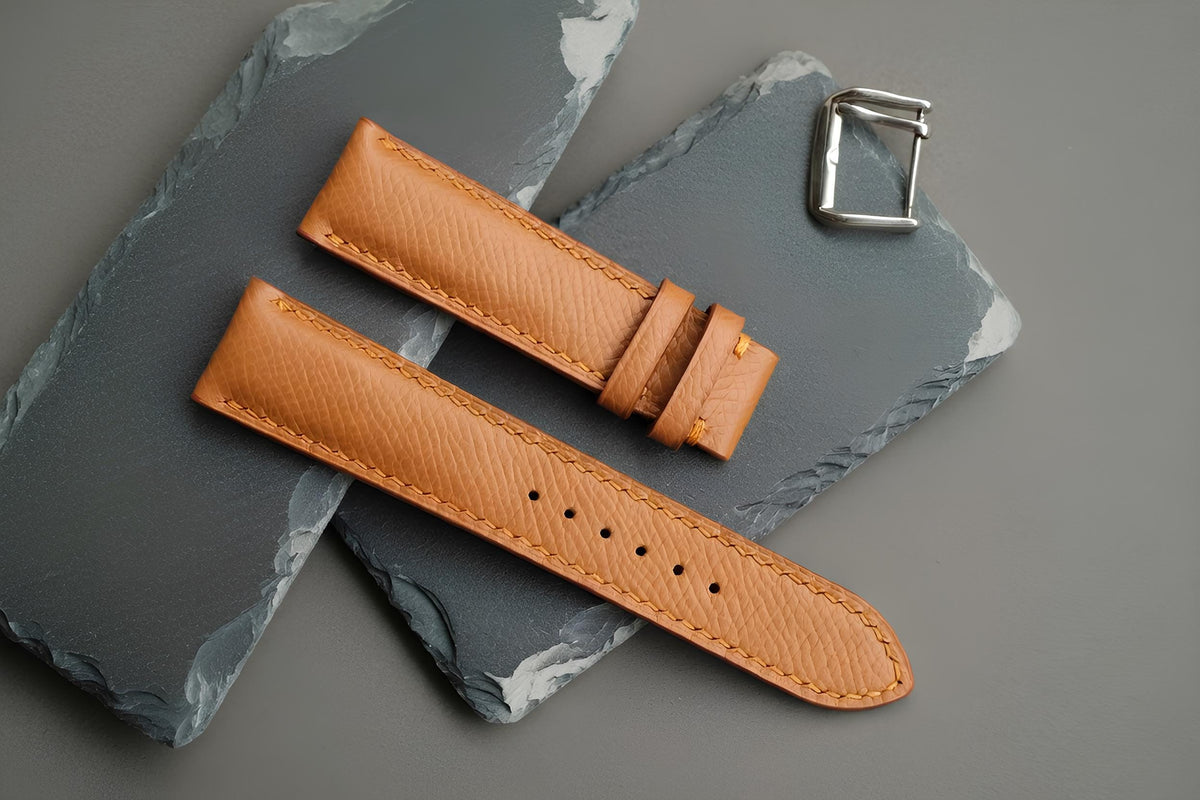 tan epsom leather watch strap – photo 3