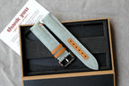 sage green canvas leather watch strap – photo 7