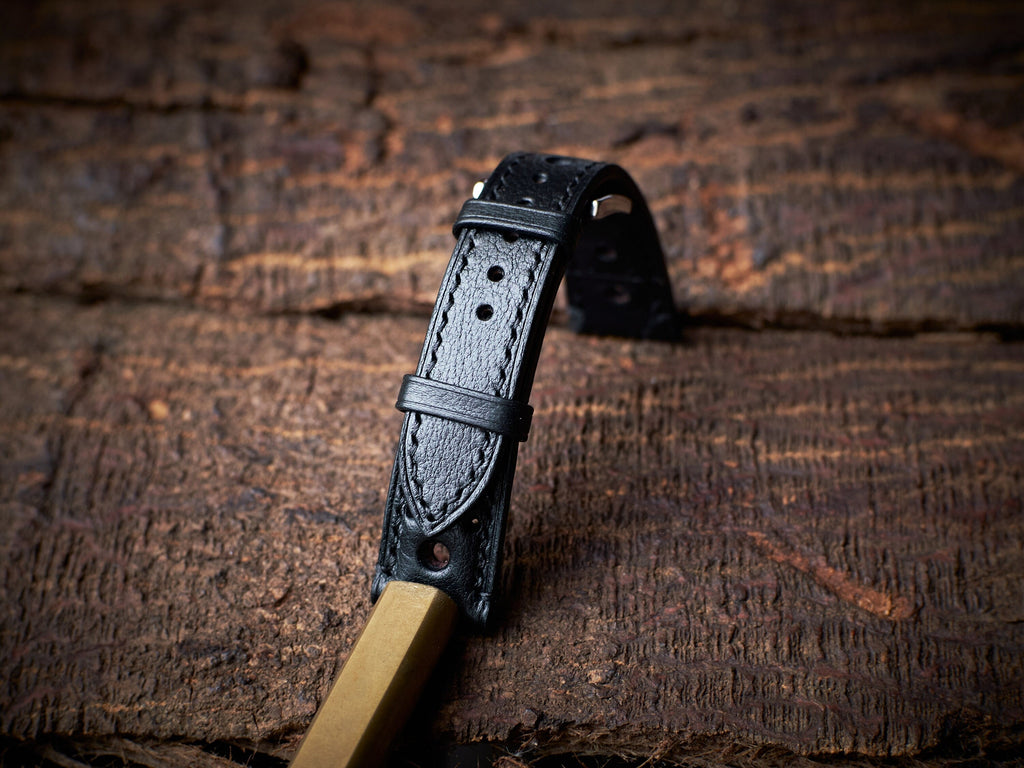 black vachetta leather watch strap – photo 7