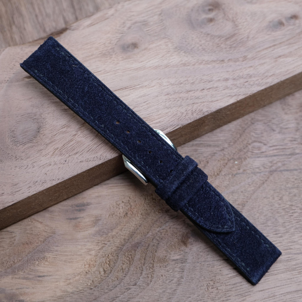 dark navy suede leather watch strap – photo 7