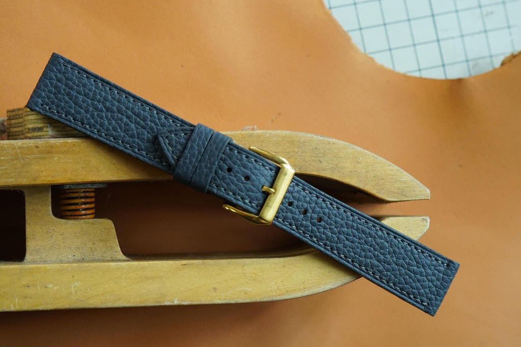 dark gray togo leather watch strap – photo 6