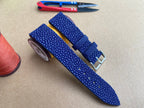 navy blue stingray leather watch strap – photo 7