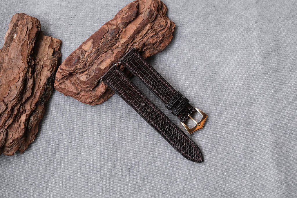 dark brown teju lizard leather watch strap – photo 4
