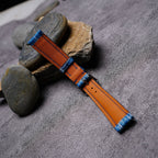 patina blue & light blue alligator leather watch strap – photo 6