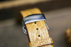 honey ostrich leg leather watch strap – photo 5