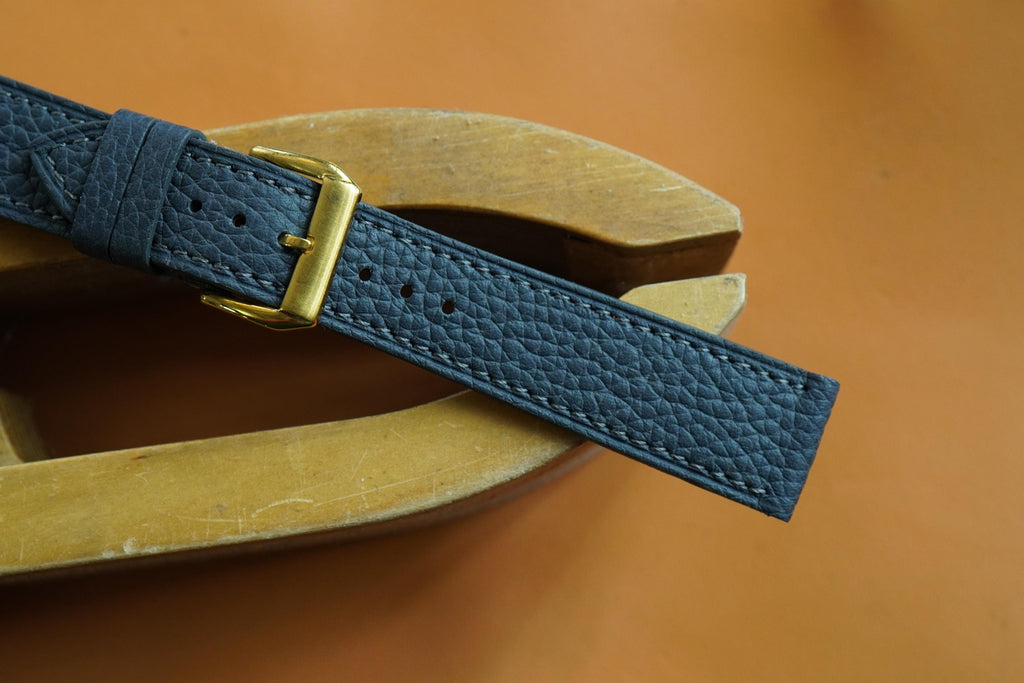 dark gray togo leather watch strap – photo 7