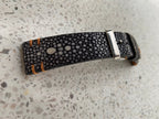 violet black stingray leather watch strap – photo 8