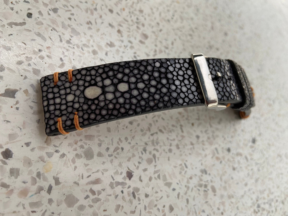 violet black stingray leather watch strap – photo 8