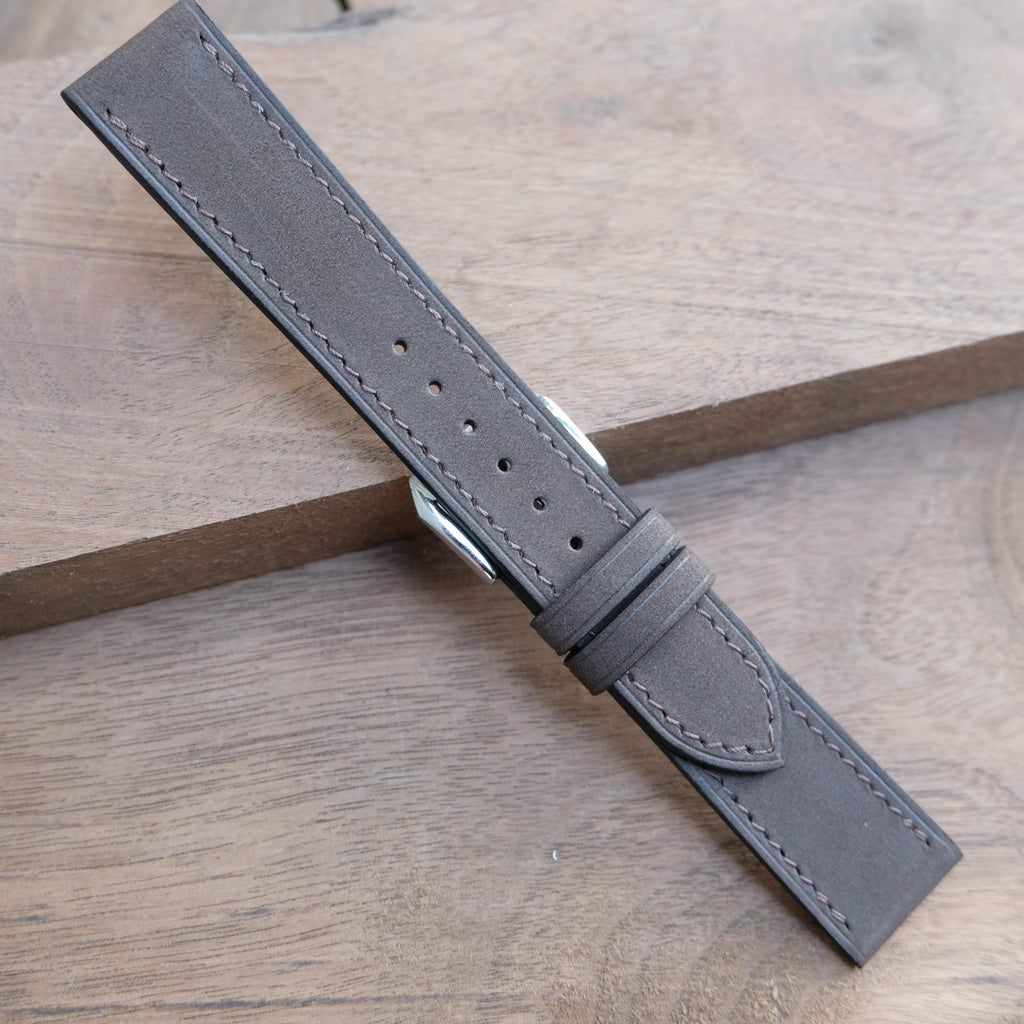 dark brown nubuck leather watch strap – photo 8