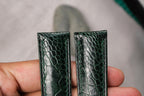dark green ostrich leather watch strap – photo 5