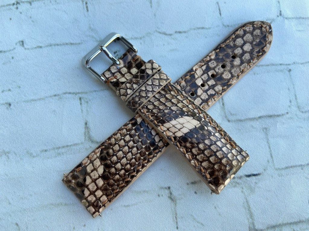 gray python leather watch strap – photo 8