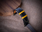 black & yellow vachetta leather watch strap – photo 8