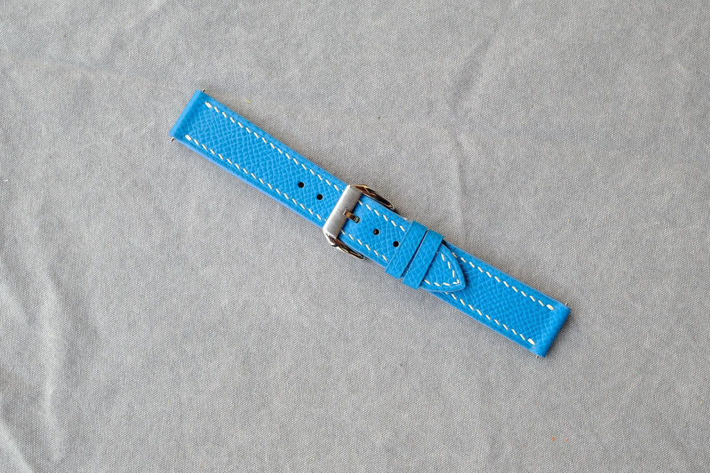 sky blue epsom leather watch strap – photo 4