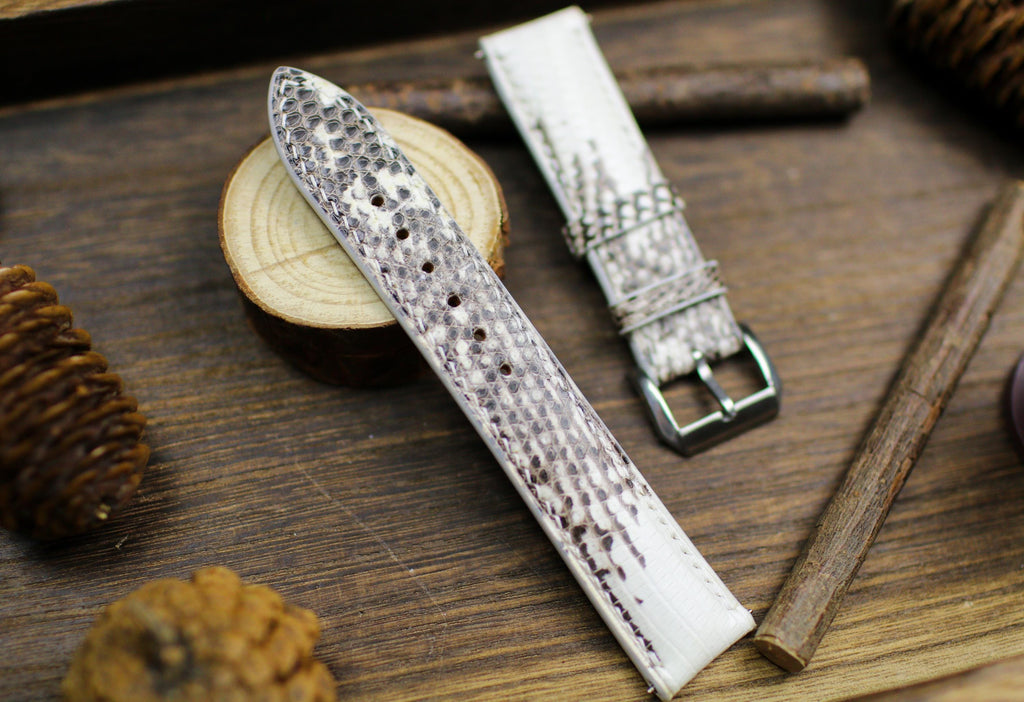 Himalayan White lizard leather watch strap – photo 6