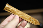 honey ostrich leg leather watch strap – photo 6