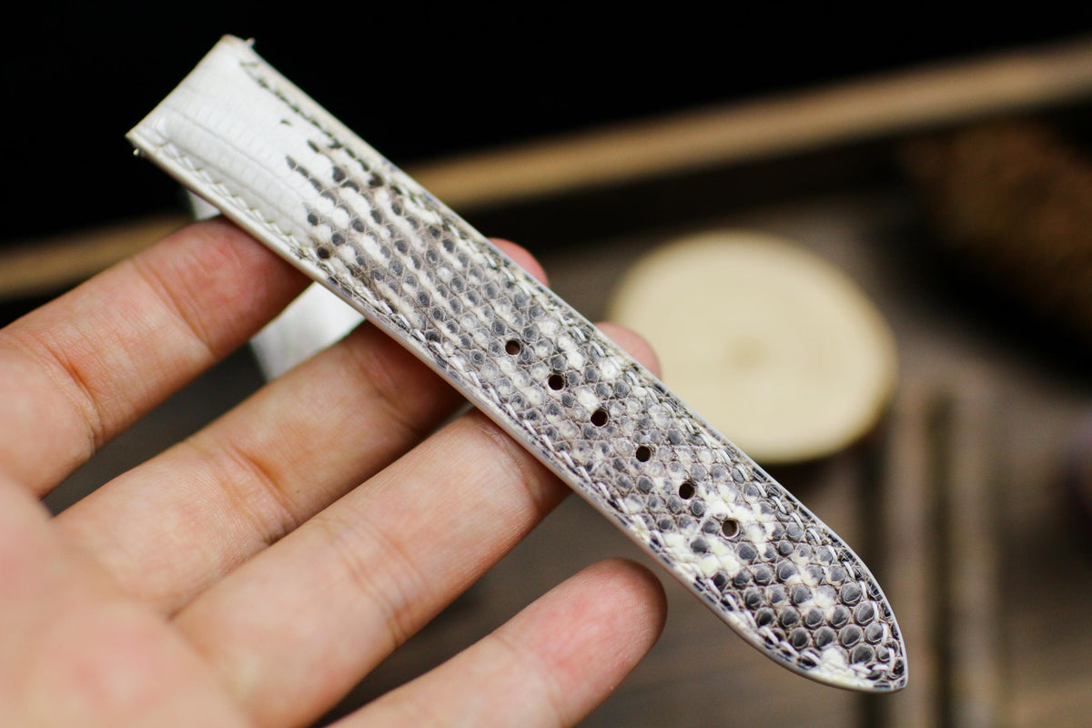 black & white lizard leather watch strap – photo 6